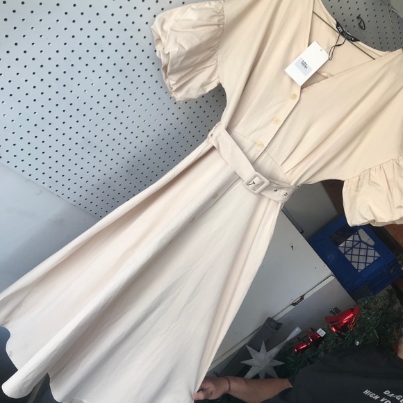 *SOLD* Zara Belted Midi Dress - Picture 3 of 7